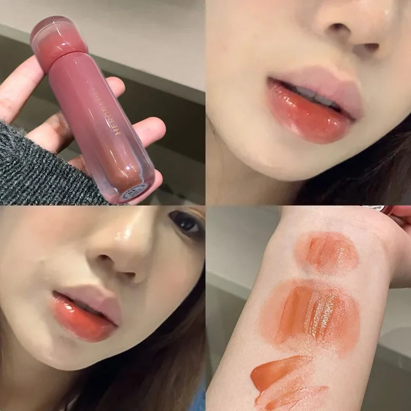 Rose Cherry Tinted Lip Gloss – Mirror Hydrating Glaze Plumper Tinted Lip Gloss Qme 01 3g
