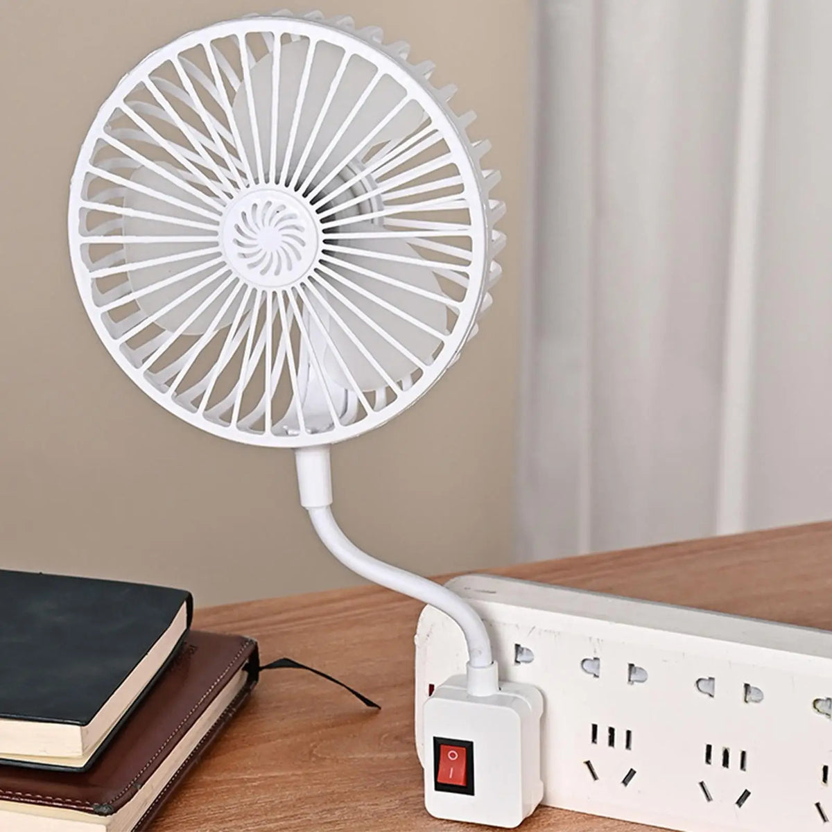 Mini Electric Fan Quiet Portable Cooler with Plug Adapter Portable Electric Fan Qme