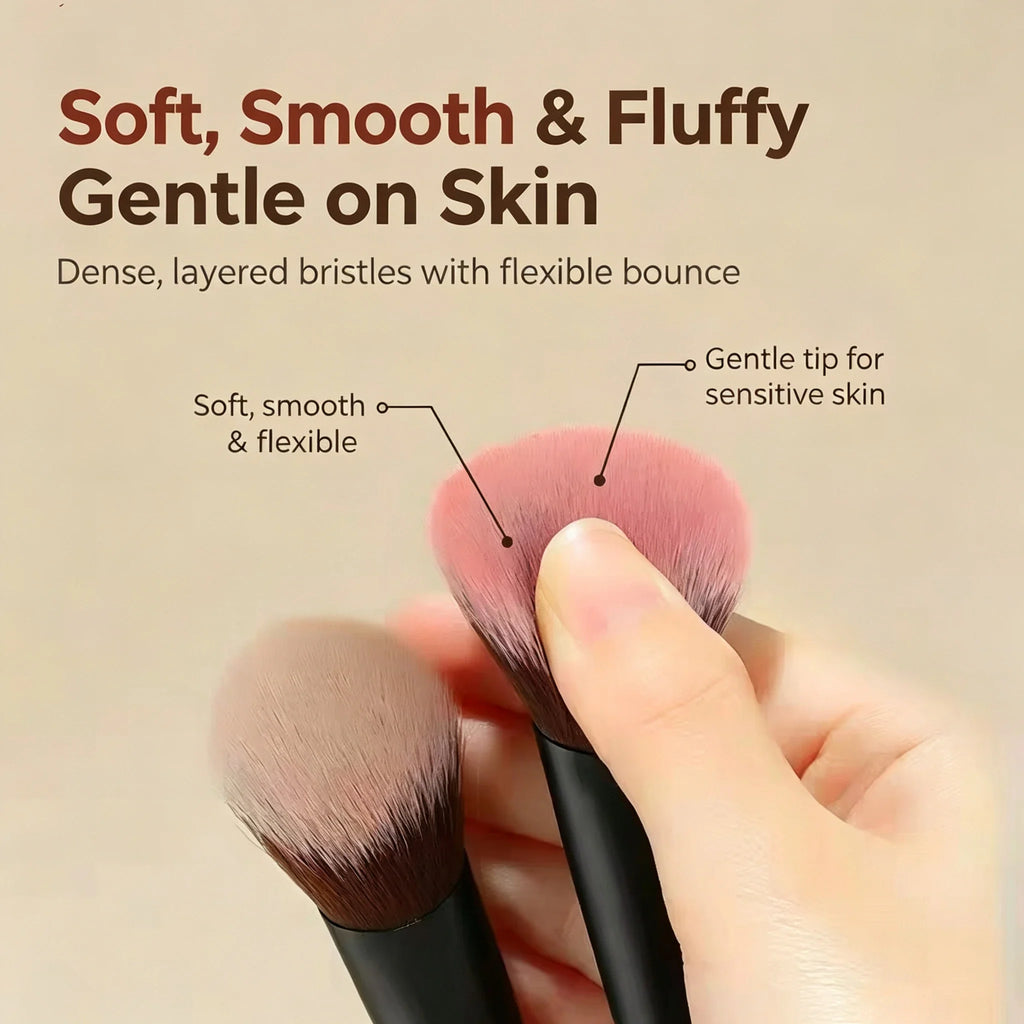 Slope Powder Blusher & Highlight Brush – Soft Bristles Makeup Brush Qme