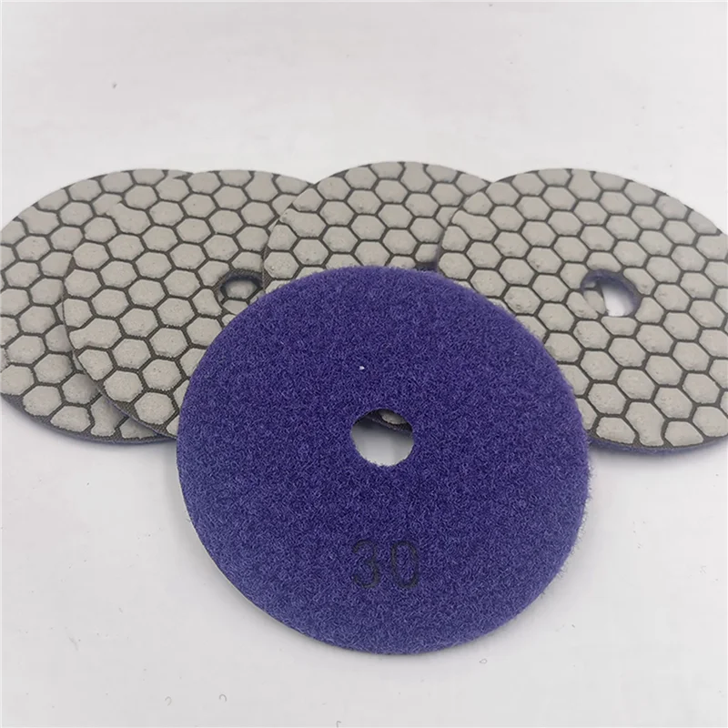 Diamond Dry Polishing Pads Grit 30 100mm Resin Bond | 18-Pack Diamond Polishing Pads Qme