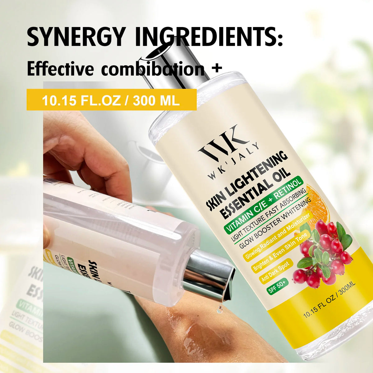 WK'JALY Vitamin C & Retinol Brightening Body Oil 300ml Brightening Body Oil Qst
