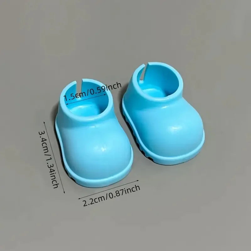 Labubu Doll Shoes – 8 Pairs Multicolor Silicone Accessories Doll Shoe Accessories Qme