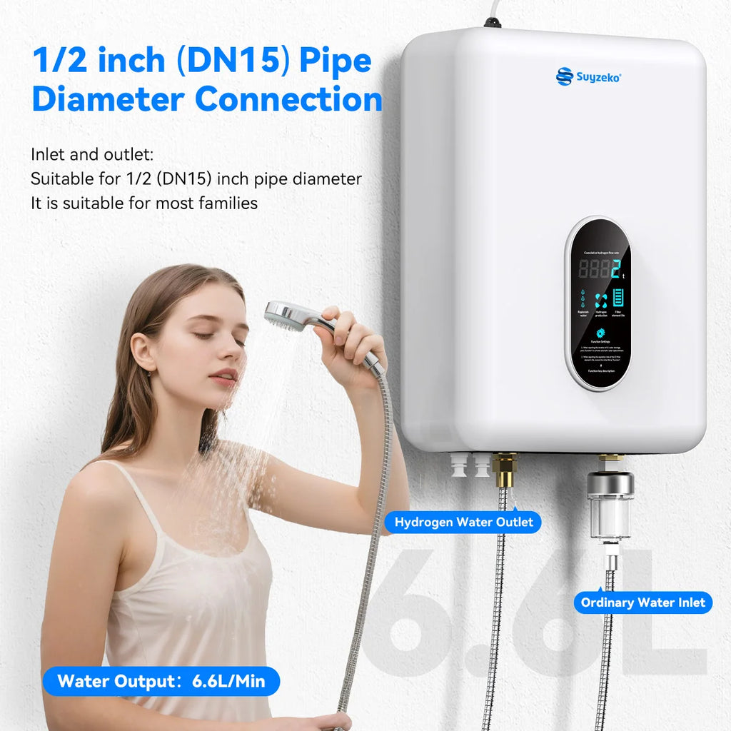 Suyzeko Wall-Mounted H2 Hydrogen Bath Machine | Home SPA Hydrogen Bath Machine Qst