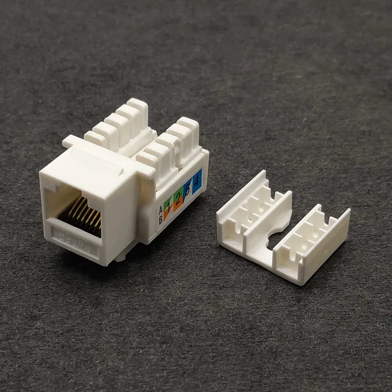 Cat5E 110 Punch Down Keystone Jack RJ45 – 10-Pack Network Keystone Jack Qme