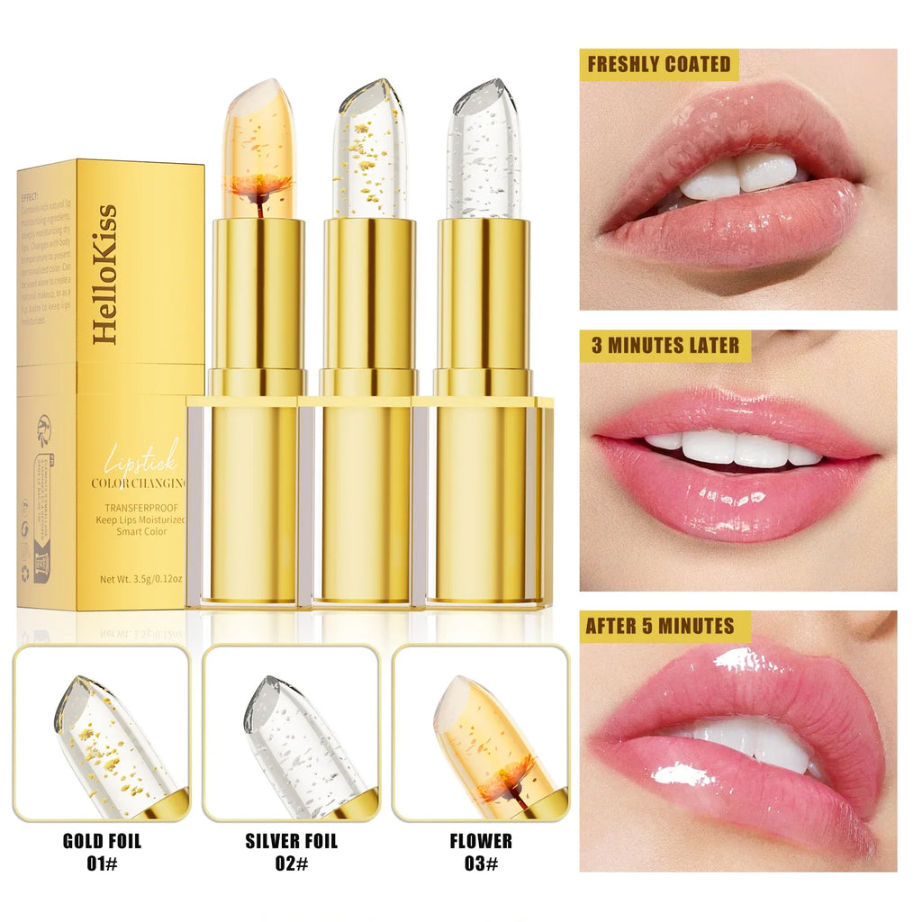 Temperature Color-Changing Flower Lipstick | Waterproof Jelly Lip Balm Jelly Lip Balm Qme