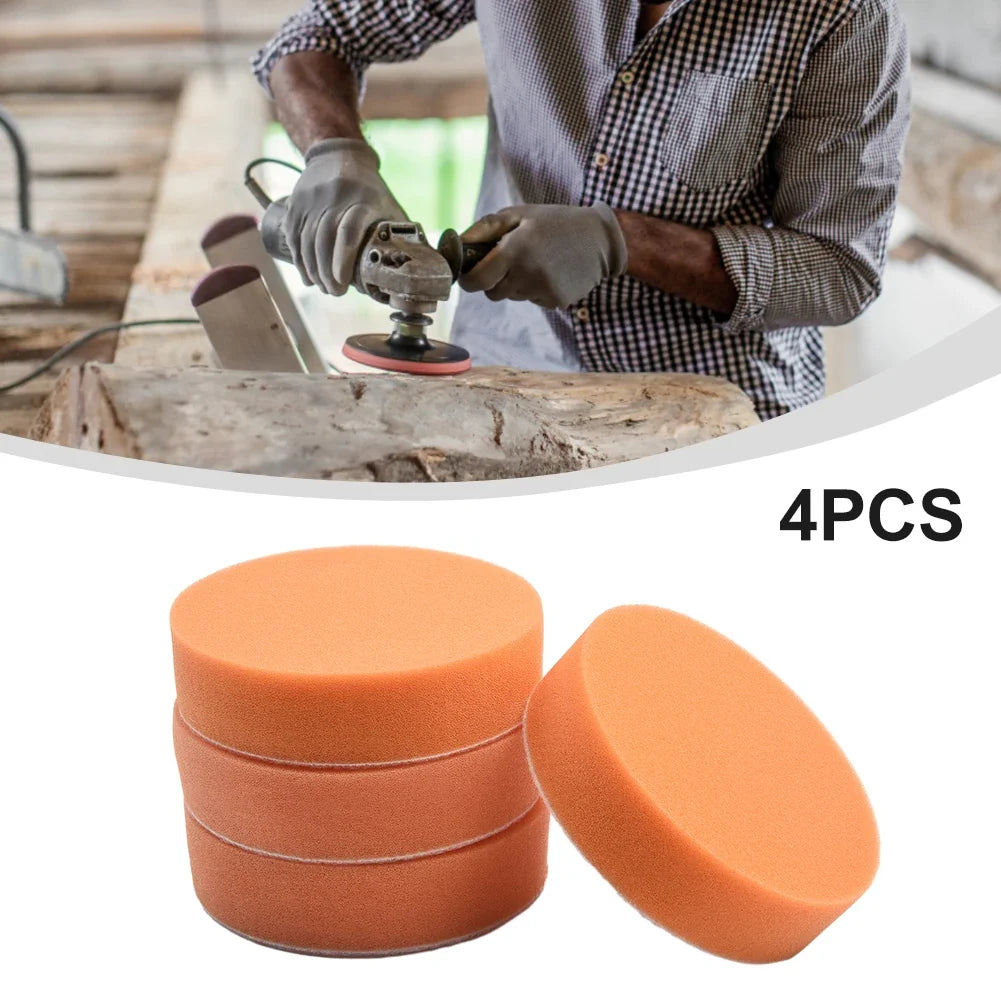 4-Pack Reusable Sponge Polishing Buffing Wax Pads – 4 Inch Polishing Sponge Pads Qme Default Title