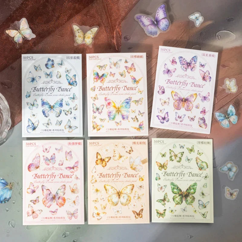 Butterfly Stickers for Junk Journal, Planner & Scrapbook Decorative Craft Stickers Qme