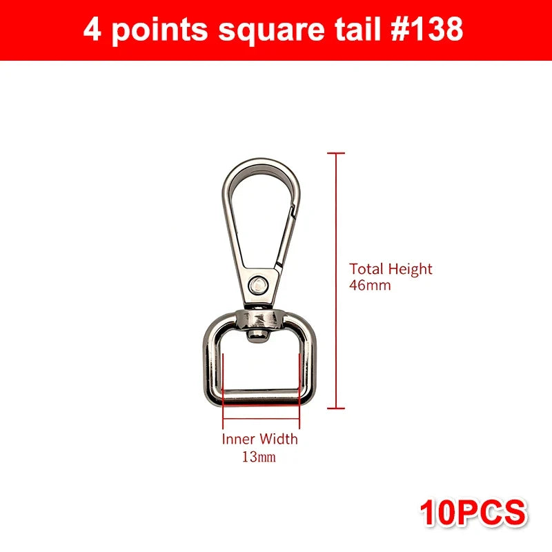 Zinc Alloy Swivel Snap Hooks – Heavy Duty Rust-Proof DIY Set Swivel Snap Hooks Qme 4 Silver