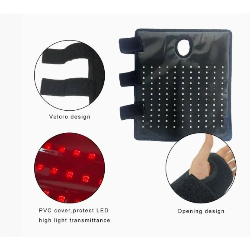 Wireless Red Light Therapy Wrist Wrap 660nm 850nm Infrared Red Light Therapy Wrap Qst