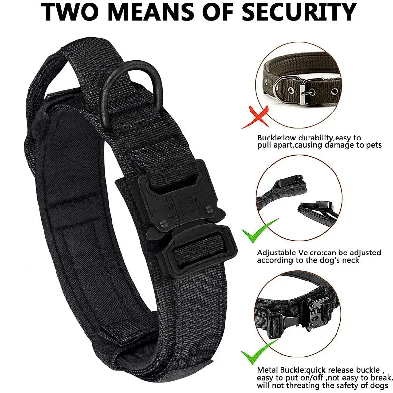 Heavy Duty Nylon Dog Training Collar with Control Handle Dog Training Collar Qme