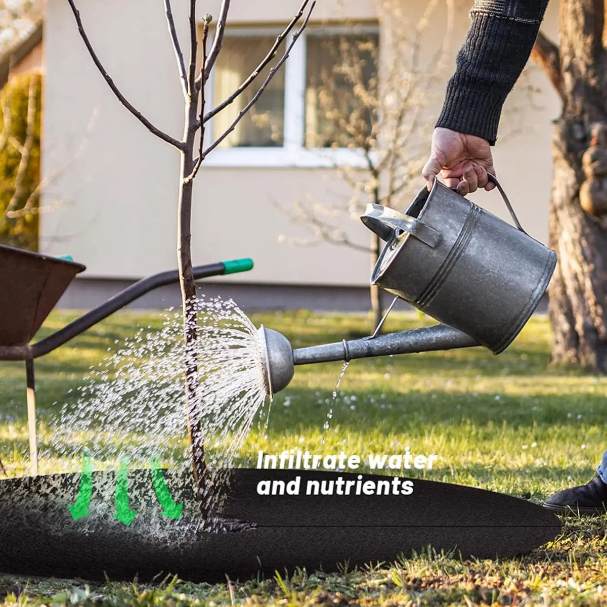 Tree Mulch Ring Non-Woven Reusable Plant Protector Mat Plant Protector Mat Qme