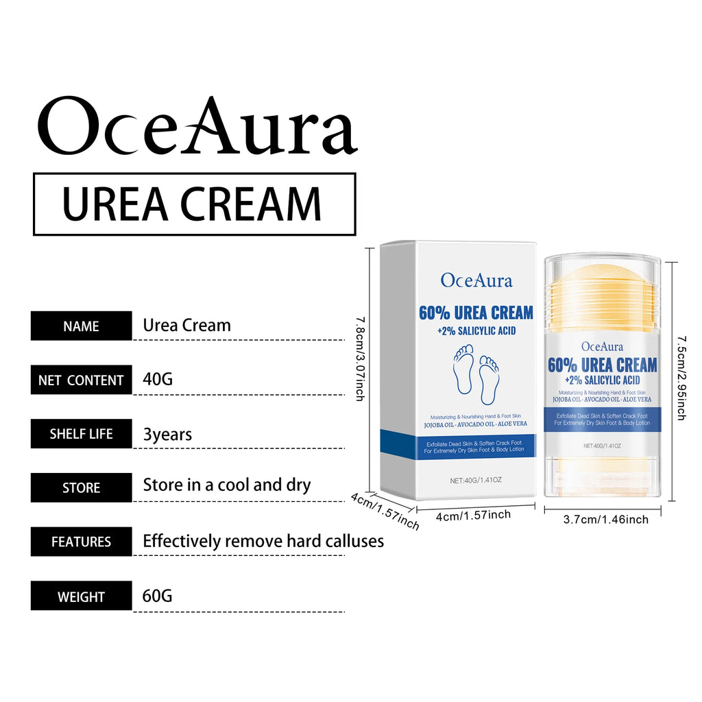 OceAura 40g Foot Care Cream Stick – Moisturizing & Smoothing Foot Care Cream Qst