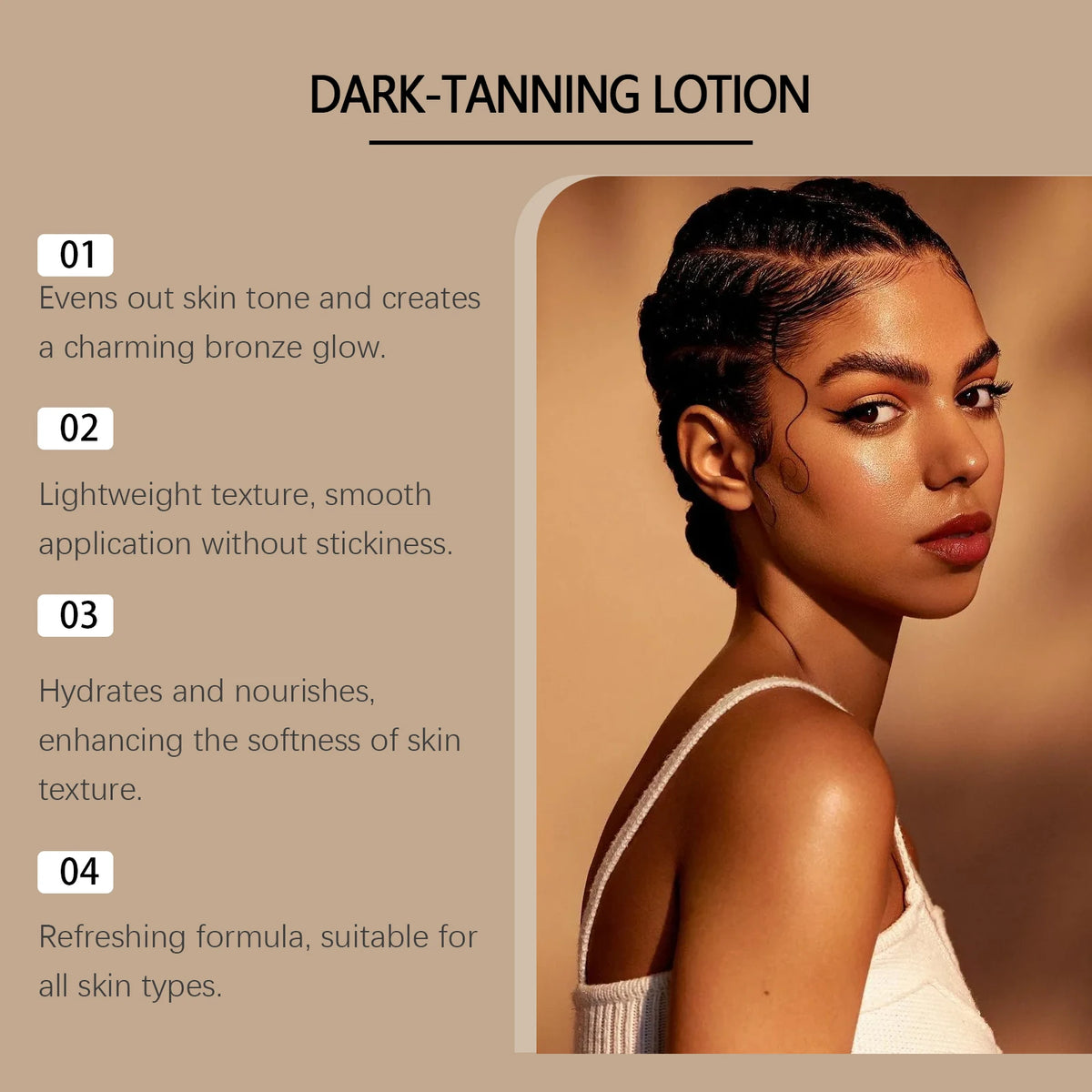 OceAura Coconut Self Tanning Lotion – Natural Bronze Glow Self Tanner Lotion Qst