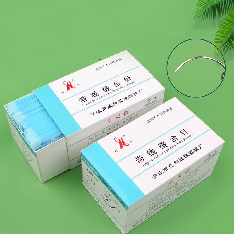 Non-Absorbable Suture Thread & Needle Double Eyelid Tool Set Eyelid Suture Tool Qme