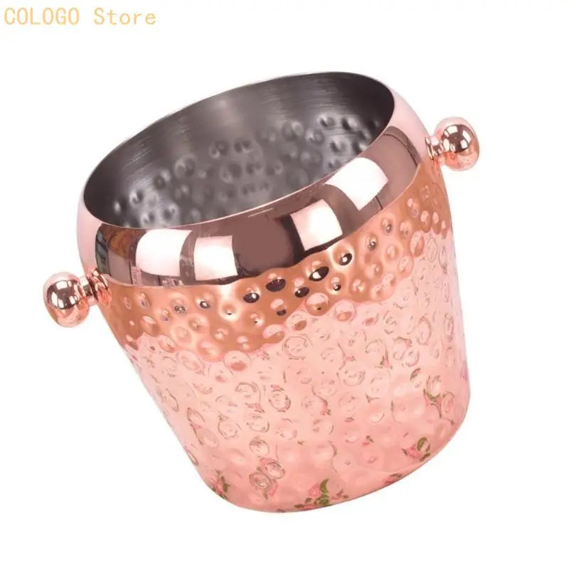 Wide Mouth Stainless Steel Ice Bucket & Beverage Cooler Tub Ice Bucket Qme