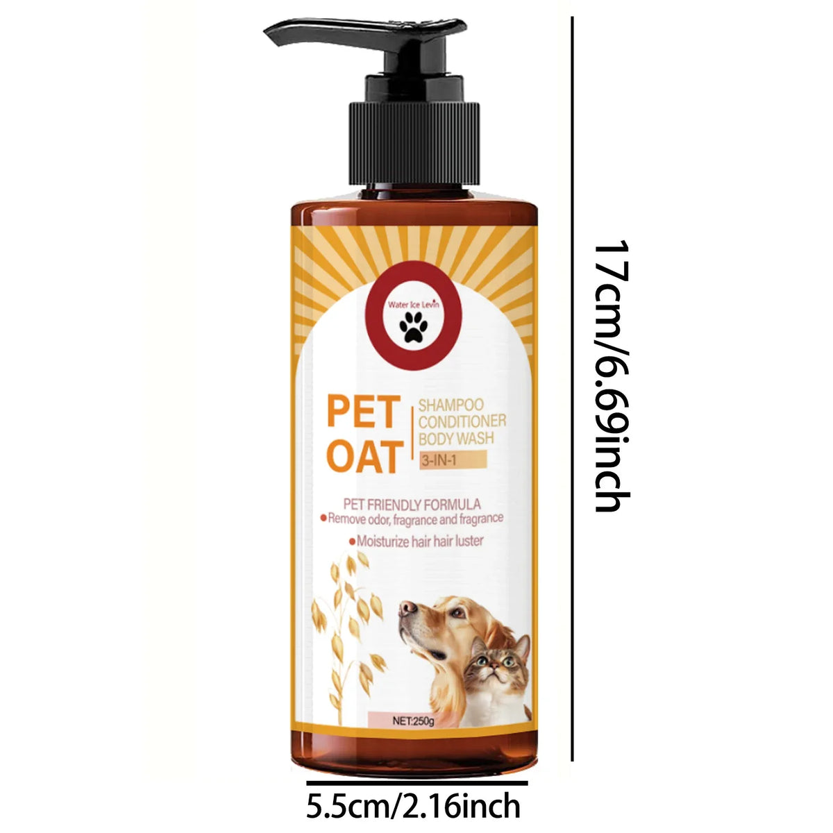 Pet Shampoo for Dogs & Cats – Softening & Odor-Neutralizing Pet Grooming Shampoo Qme