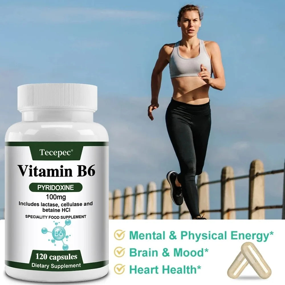 ZENVITALIZE Vitamin B6 Capsules – Non-GMO, Vegetarian Vitamin B6 Supplement Qst