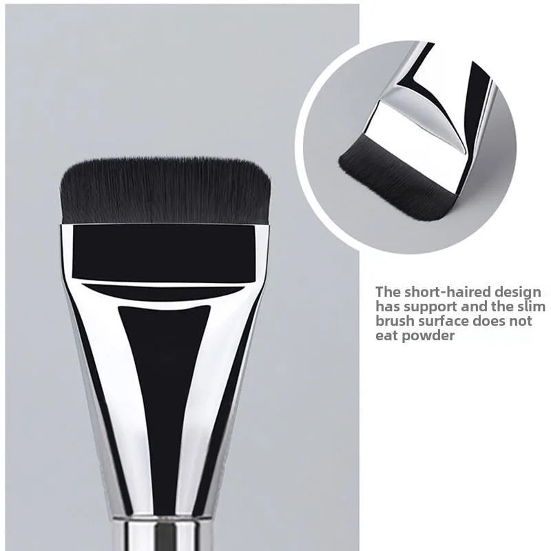 Oval Foundation Brush – Ultra-Fine Hypoallergenic Nylon | Qme Makeup Brush Qme