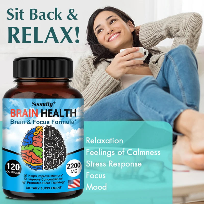 SOOMIIG Ginkgo Biloba Supplement – Focus & Brain Support Herbal Supplement Qst