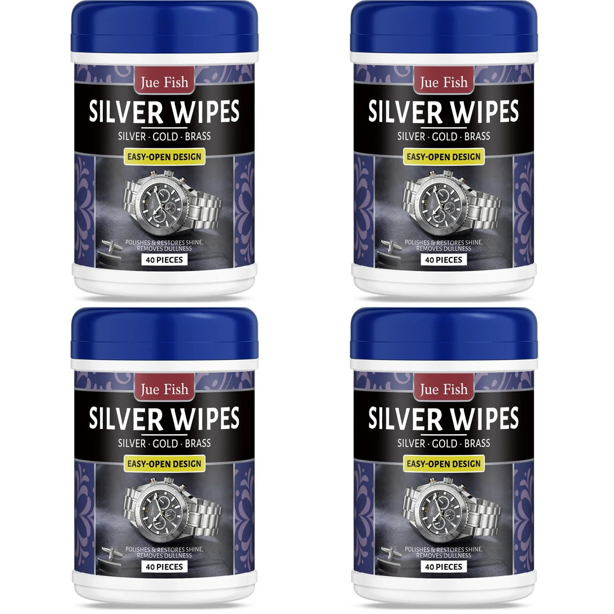 Silverware Polishing Wipes – Clean, Shine & Remove Tarnish Silver Polishing Wipes Qme 4 x 40pcs Boxed