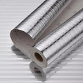 Silver Self-Adhesive Waterproof Heat-Resistant Wallpaper Sticker Peel & Stick Wallpaper Qme 6 40cmX10m