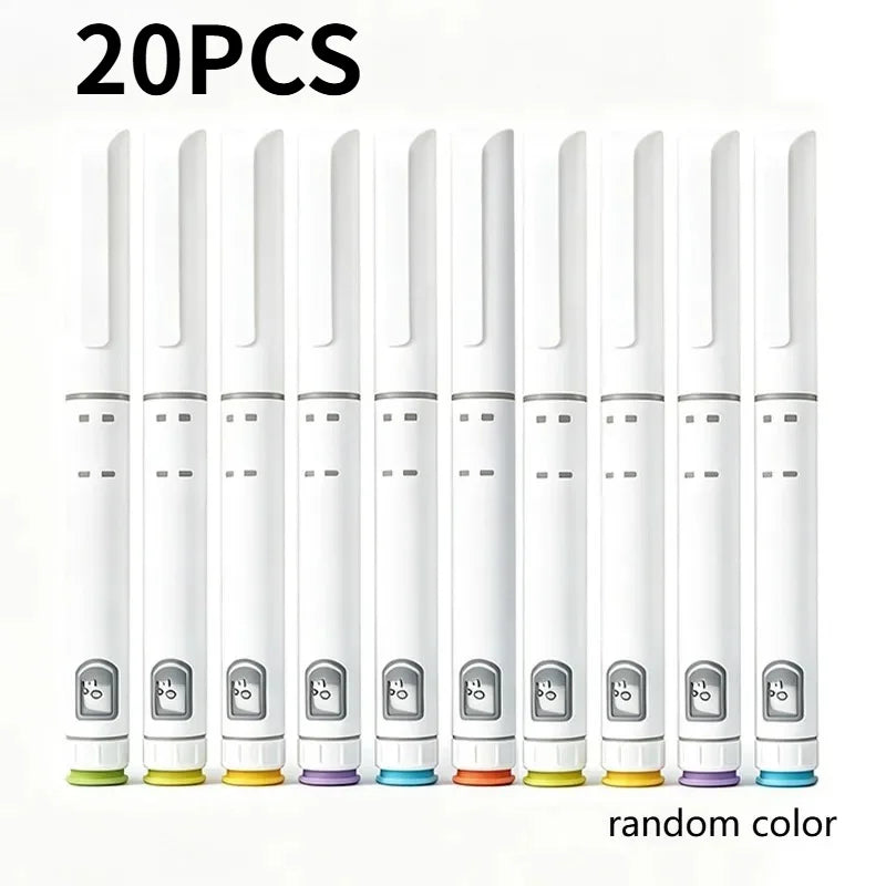 20PCS Disposable Injection Pen 3ml 60IU Colorful Cartridge Pen Disposable Injection Pen Qst Mix Random 20PCS