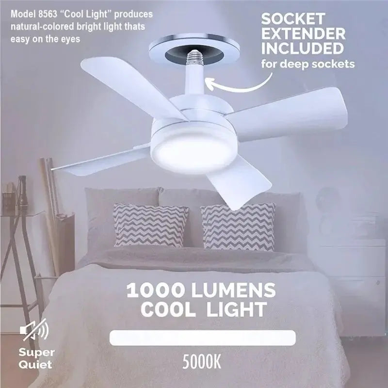 B15C Socket Ceiling Fan Light with Remote – Easy E27 Install Ceiling Fan Light Qst