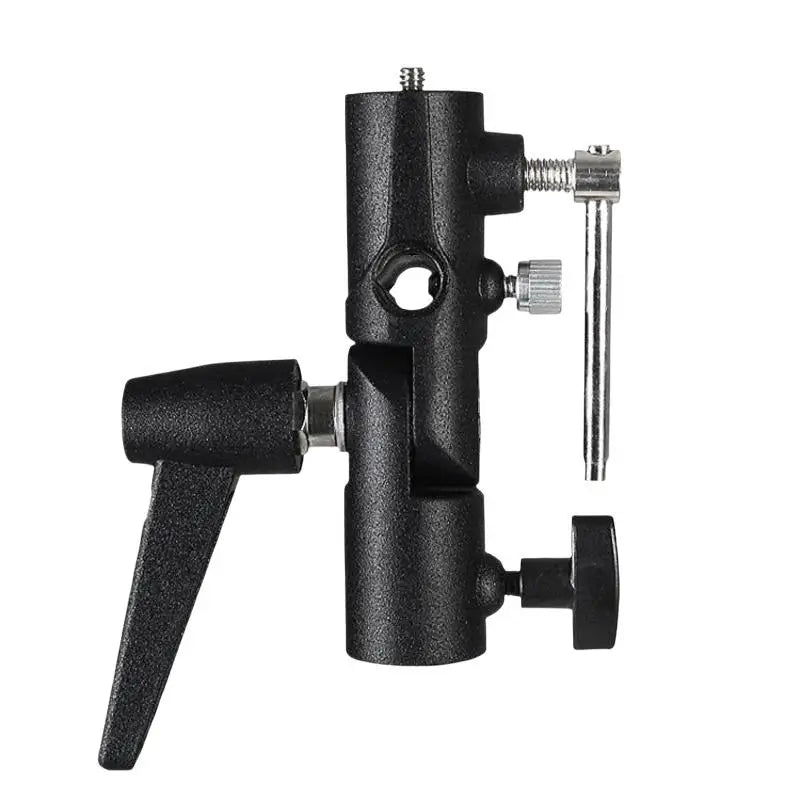 Aluminum Alloy Light Stand Bracket – Adjustable Swivel Lock Light Stand Bracket Qme