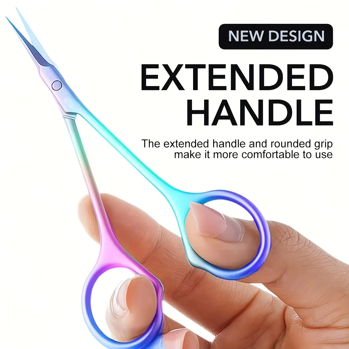 Qme Curved Tip Cuticle Scissors – Stainless Steel Nail Trimmer Cuticle Scissors Qme