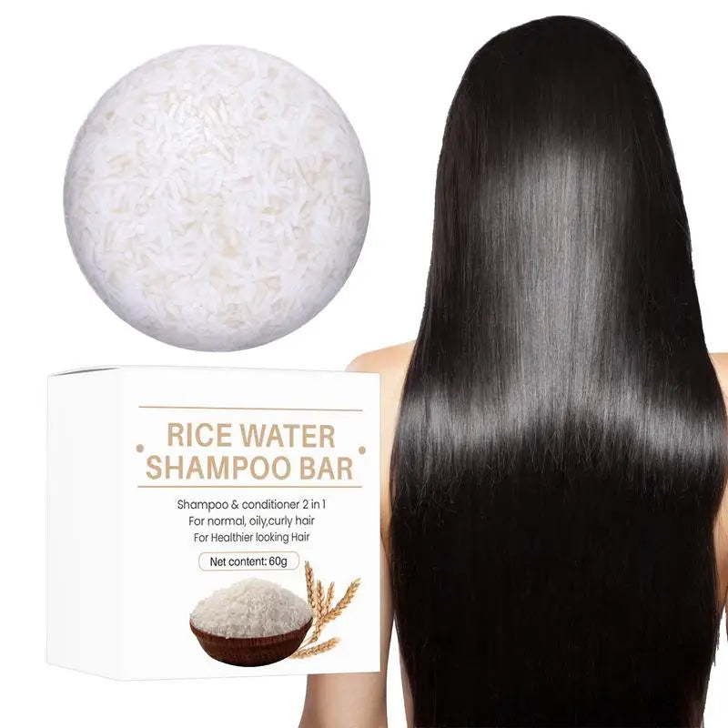 Rice Shampoo Bar – Natural Organic Deep Cleansing Hair Care Solid Shampoo Bar Qme