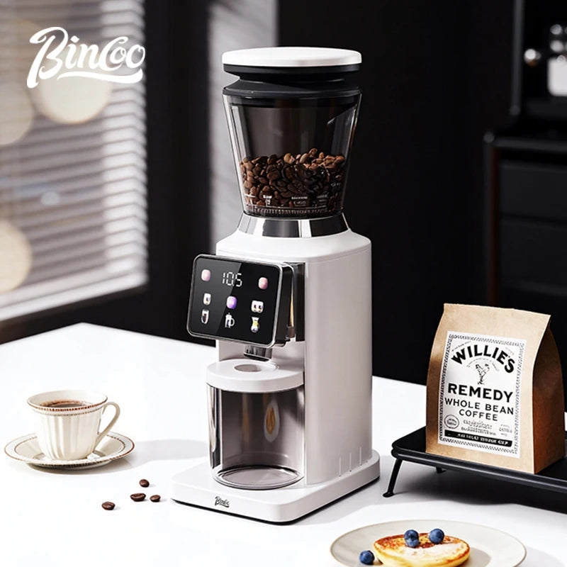 BINCOO Electric Burr Coffee Grinder – 48 Grind Settings Electric Coffee Grinder Qst