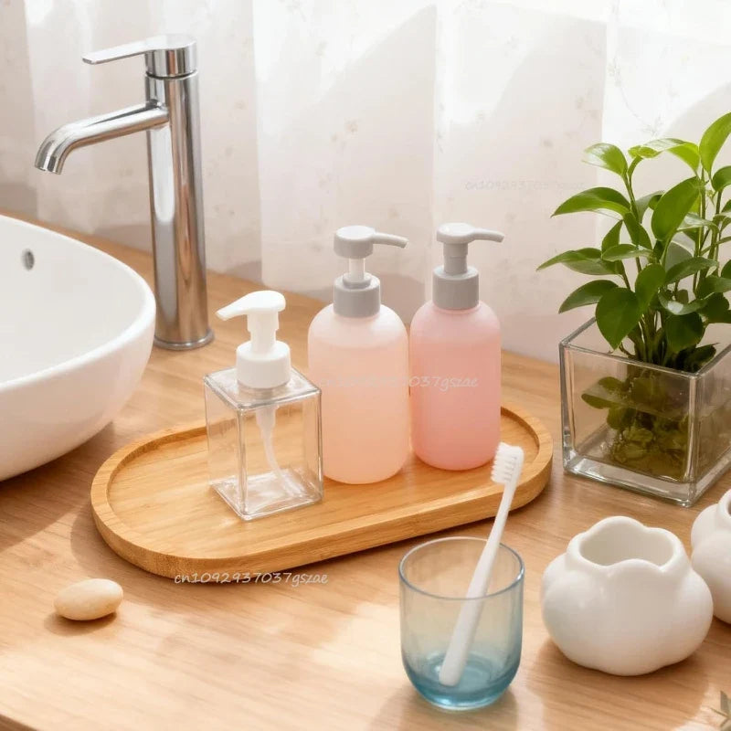 Eco-Friendly Bamboo Oval Tray Set | Non-Slip Wood Serving Trays Bamboo Serving Tray Set Qme
