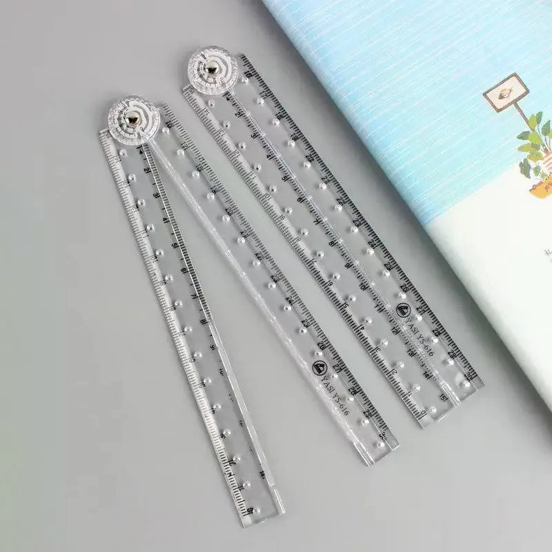 Acrylic Transparent Folding Ruler 15-30cm – Drawing & Measuring Folding Ruler Qme
