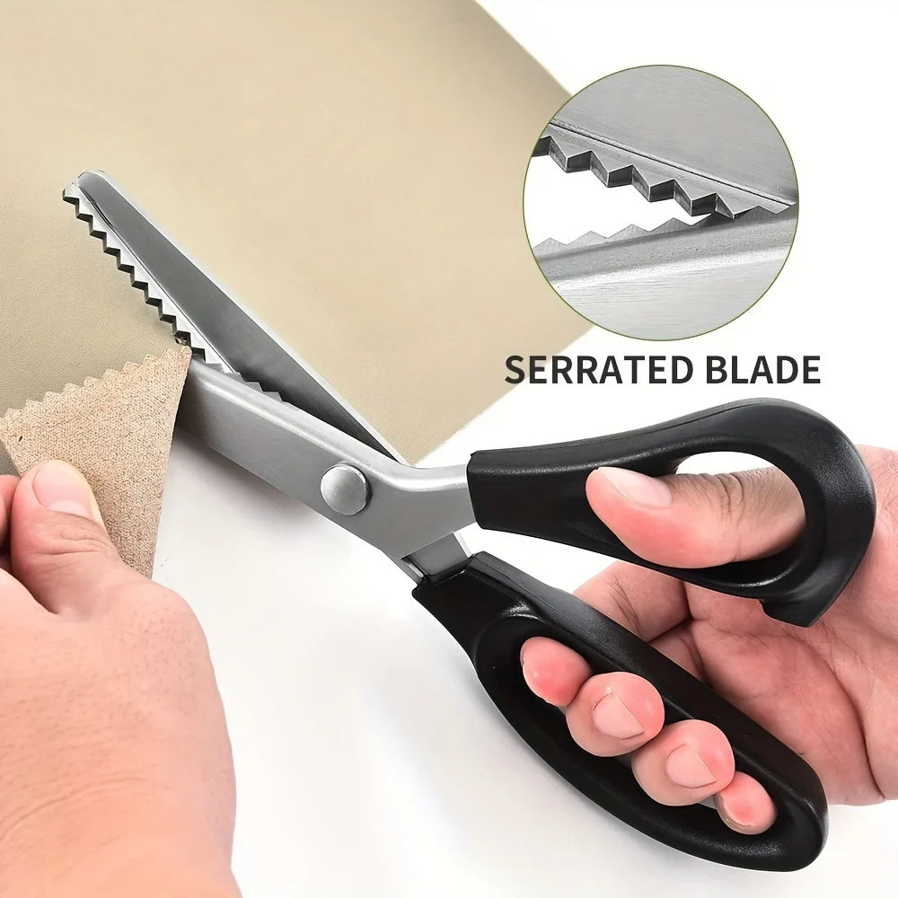 Zigzag Pinking Scissors – High-Carbon Stainless Steel Blades Pinking Scissors Qme
