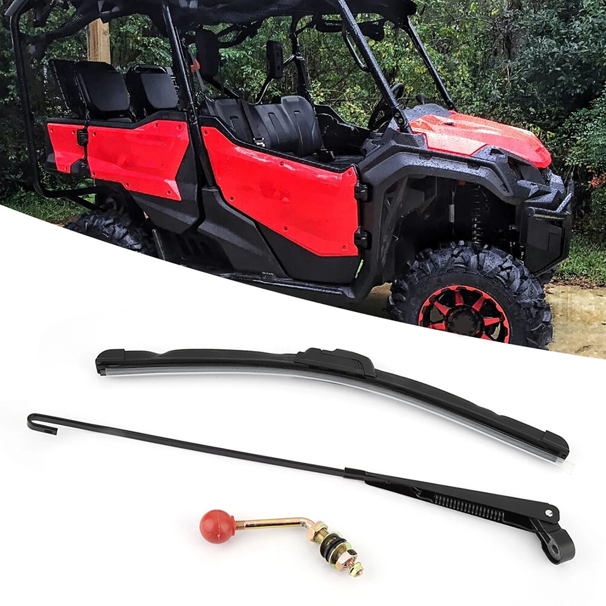 UTV Manual Hand Operated Windshield Wiper Blade Kit UTV Wiper Kit Qst