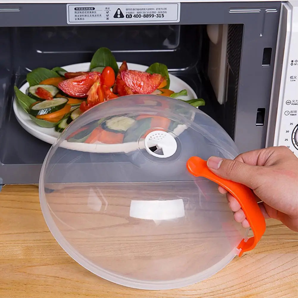 Microwave Splash Cover – Transparent BPA-Free Lid with Handle Microwave Splash Cover Qme