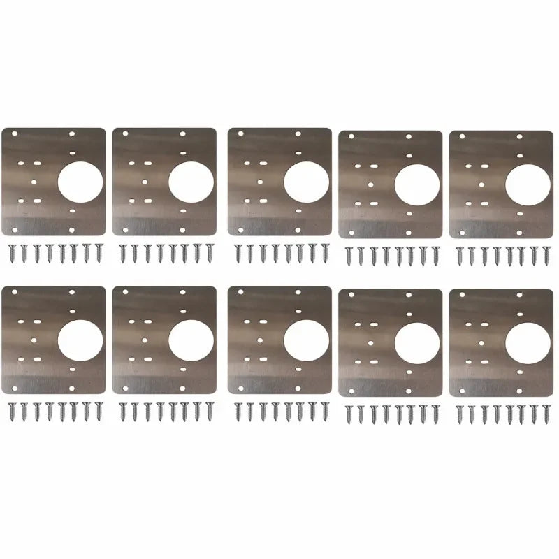 Stainless Steel Door Hinge Repair Plate 9×9cm | 5 Colors Hinge Repair Plate Qme 10Pcs