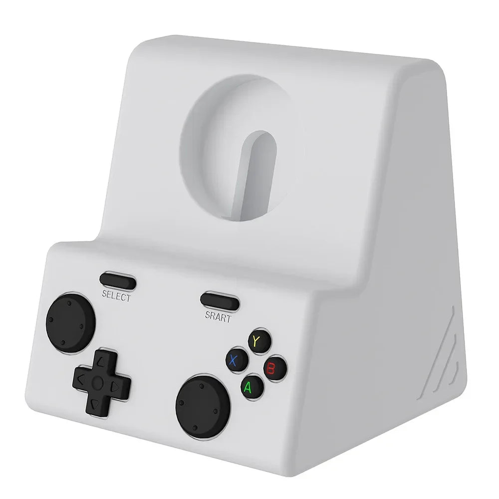 Silicone Apple Watch Charger Stand Dock – Series 1–10 Watch Charging Stand Qme Light Gary