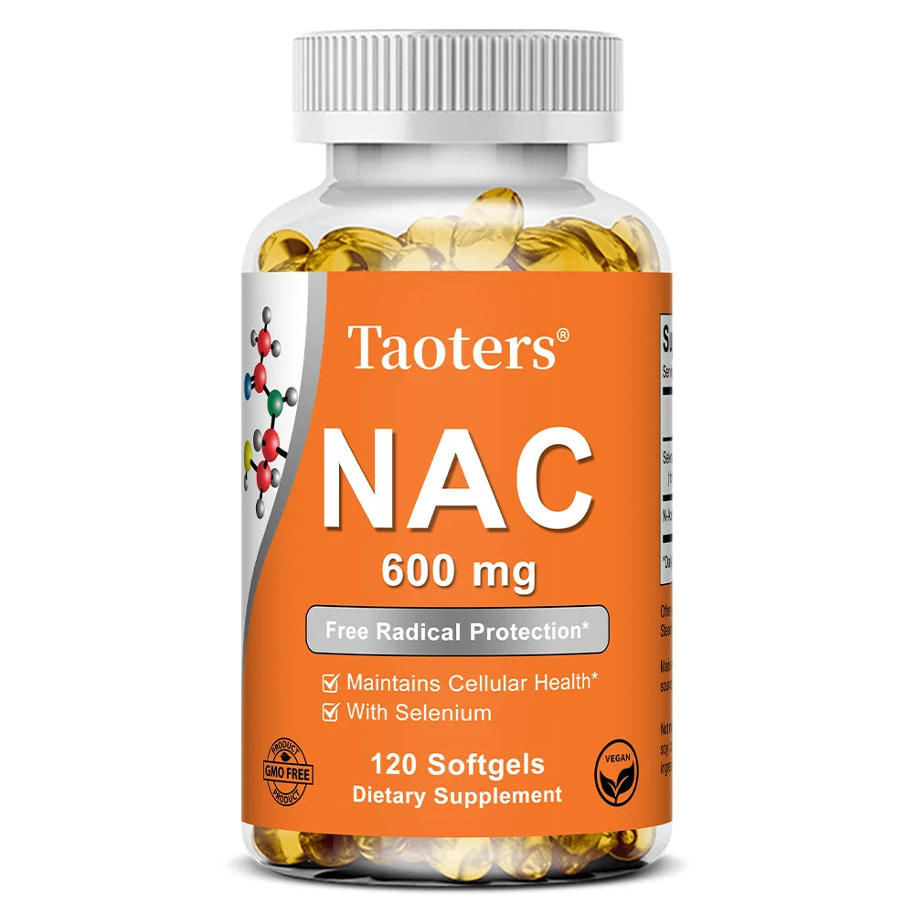 NAC Capsules 600mg – Antioxidant, Skin & Immune Support Dietary Supplement Qst 120count-1 bottle