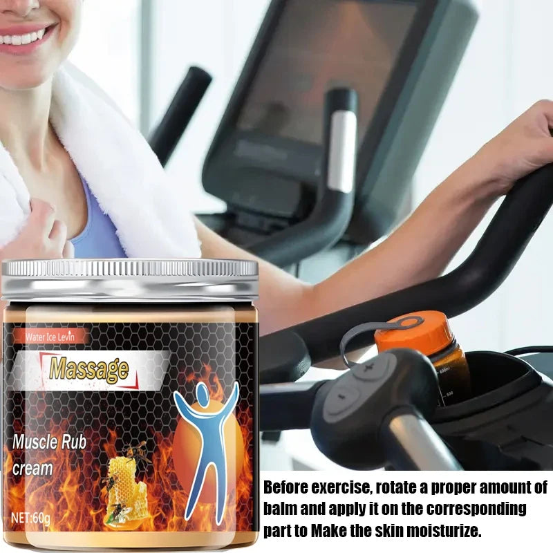 Bee Venom Moisturizing Muscle Rub Cream for Athletes 60g Massage Rub Cream Qme