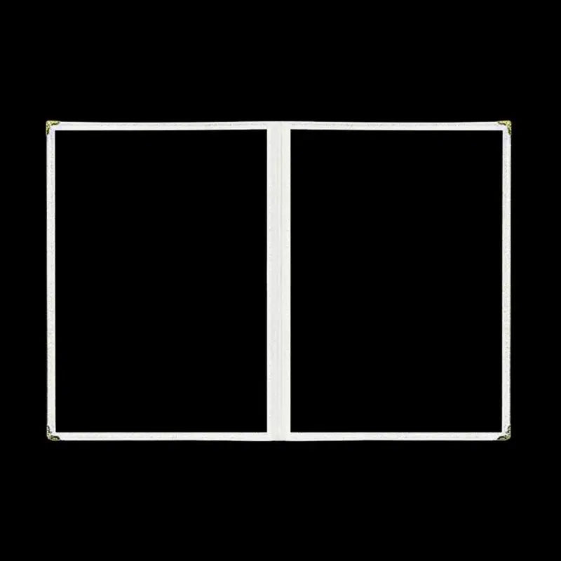 A4 Clear PVC Menu Cover Double Panel Foldable Holder Menu Cover Holder Qme White 2 Pages