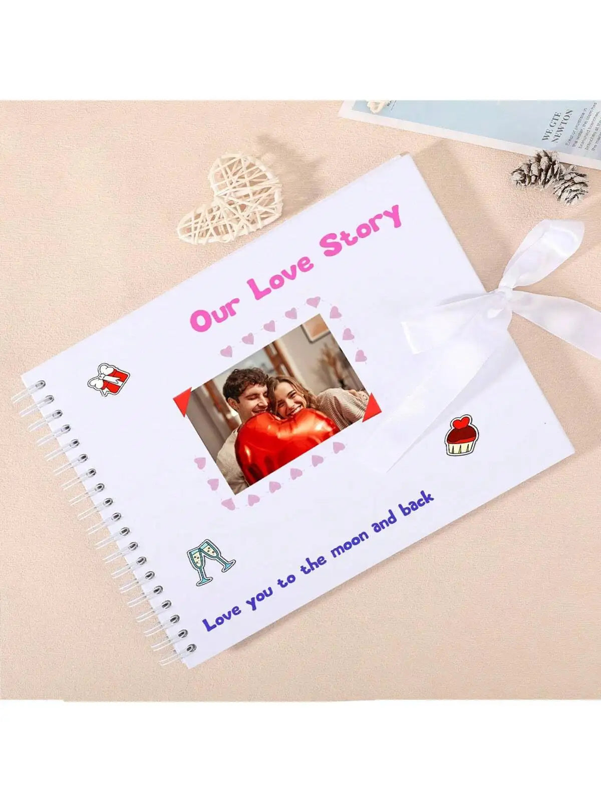 DIY Scrapbook Photo Album 40 Pages – Large Capacity Keepsake DIY Scrapbook Album Qme
