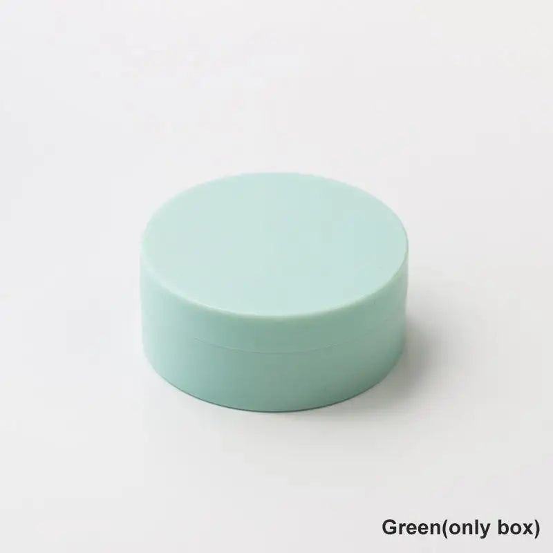 5g Refillable Loose Powder Jar with Sifter Lid & Puff Powder Jar Container Qst Green box