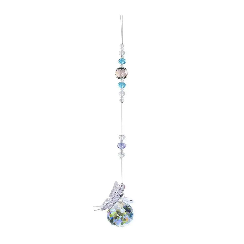 Butterfly Crystal Ball Sun Catcher Hanging Home Decoration Crystal Sun Catcher Qme
