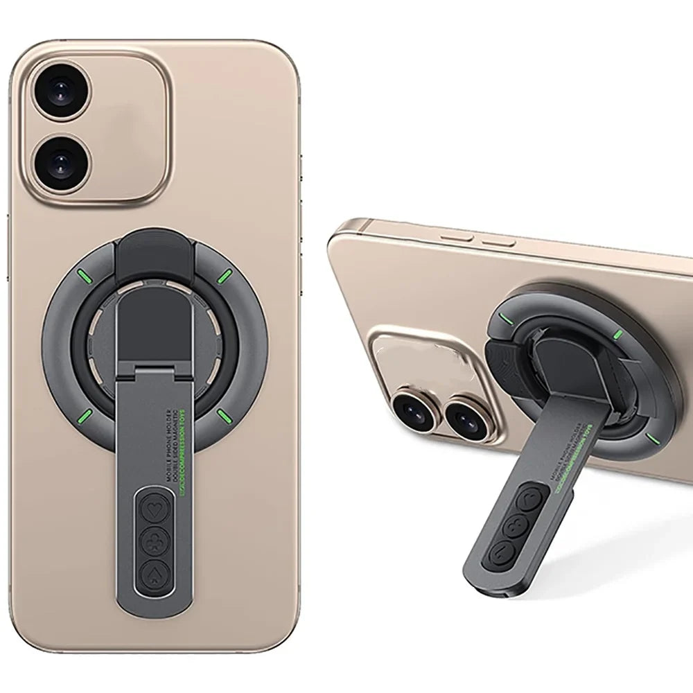 Double-Sided Magnetic Phone Holder 360° Rotating Desk Stand Magnetic Phone Stand Qme