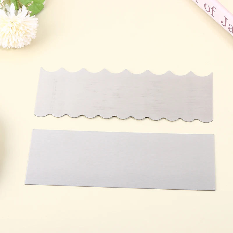 Stainless Steel Double-Sided Cake Scraper & Comb Tool Cake Decorating Tool Qst