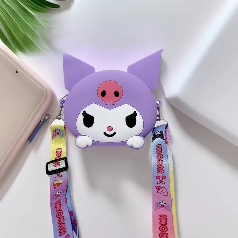 Hello Kitty Kuromi Silicone Coin Purse & Shoulder Bag Silicone Shoulder Bag Qme