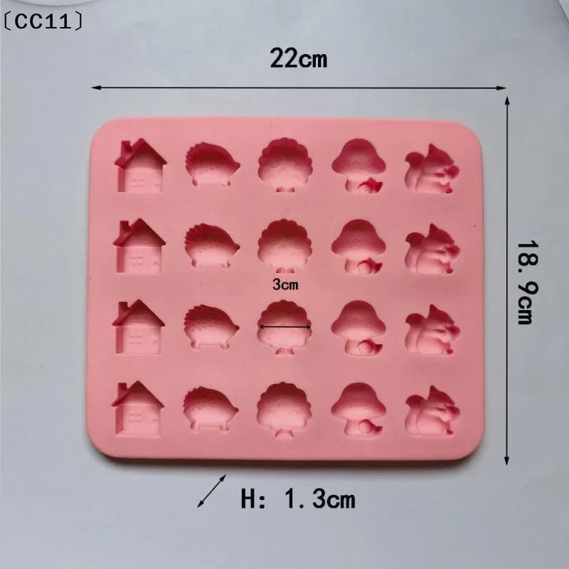Silicone Baking Mold – Mushroom Hedgehog Squirrel House Silicone Baking Mold Qme