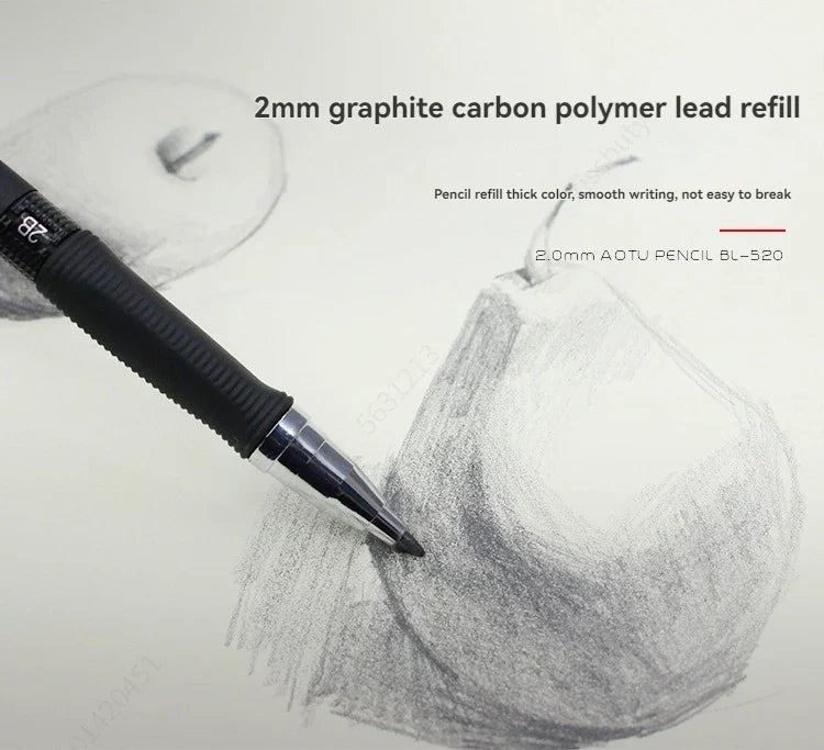 2.0mm Mechanical Pencil 2B Lead Refill – Art & Sketching Set Mechanical Pencil Set Qme