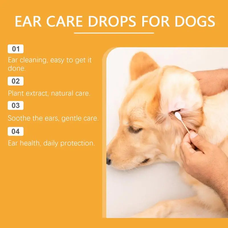 Yegbong Pet Ear Cleaning Drops – Wax & Odor Control 60ml Pet Ear Cleaner Qme
